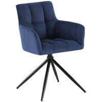 ESSZIMMERSTUHL Jonah 59x59x87 cm dunkelblau - Dunkelblau, Textil (59/87/59cm) - furnicato