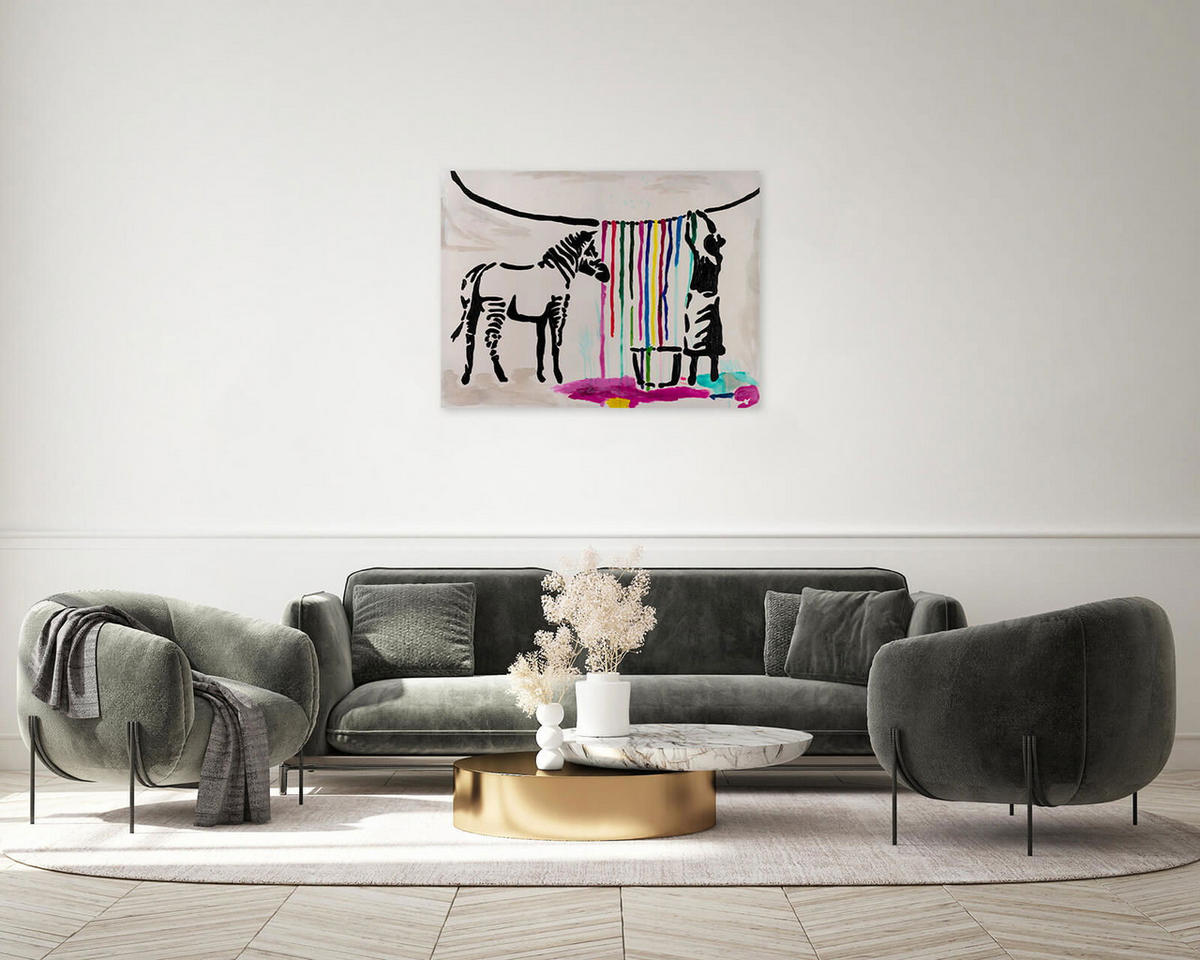 ACRYLBILD HANDGEMALT 100/75 cm - Multicolor, Holz/Textil (100/75cm) - KUNSTLOFT