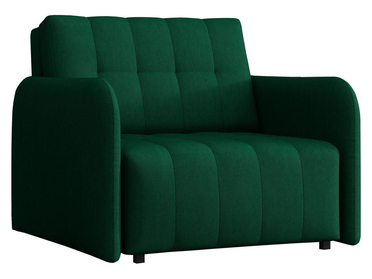 SCHLAFSOFA Viva Grand I - Smaragdgrün/Schwarz, Holz/Kunststoff (98/85/95cm) - MIRJAN24