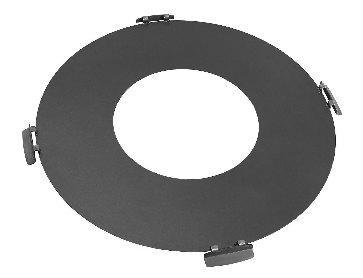 GRILLPLATTE FÜR FEUERSCHALE 98 cm mit 4 Griffen - Schwarz, Metall (98/98cm) - Cook King