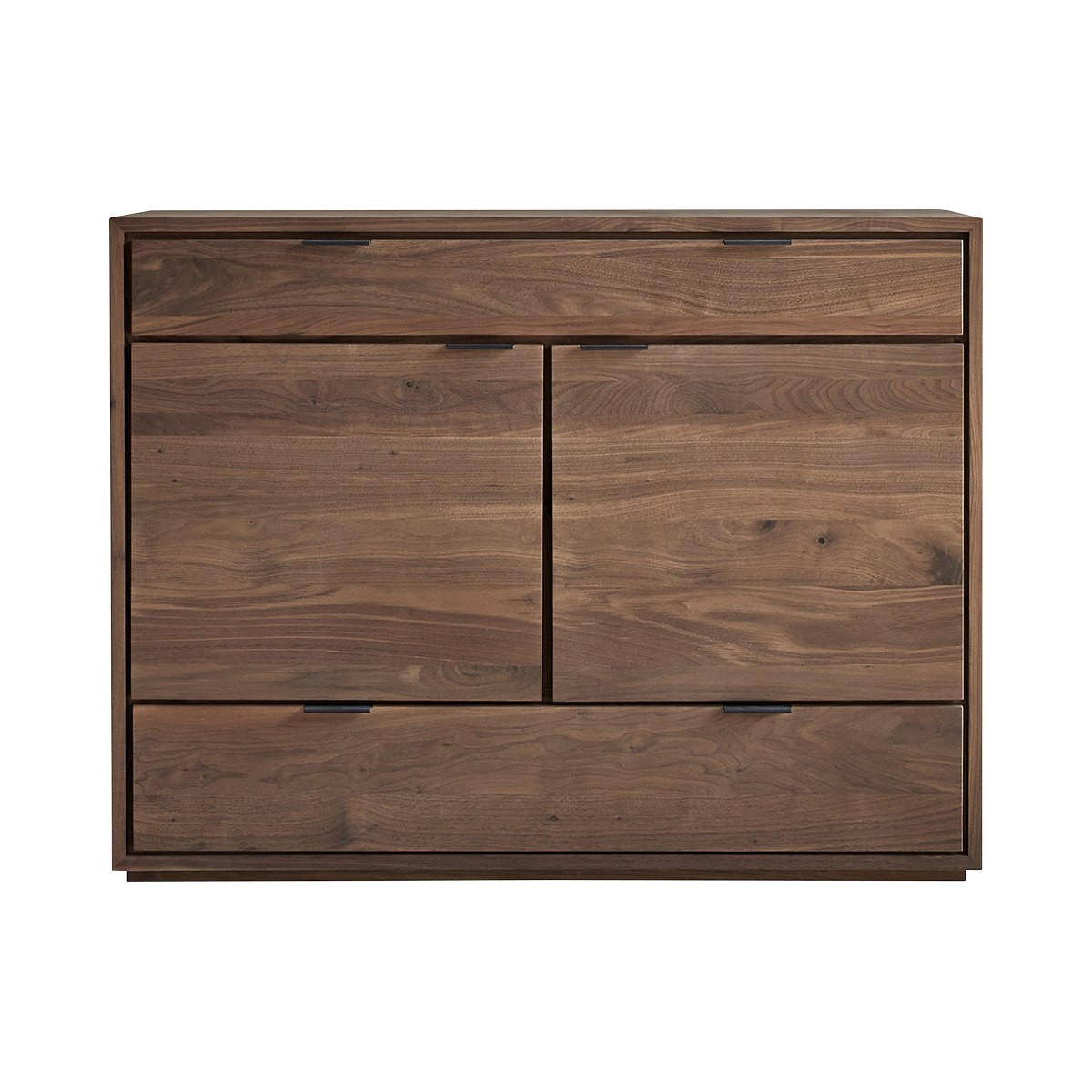 SIDEBOARD Senson Braun aus Walnuss - Braun, Holz (120/92/45cm) - Tikamoon