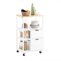 KÜCHENWAGEN Weiß - Weiß, Holz/Holzwerkstoff (53/89/37cm) - SoBuy
