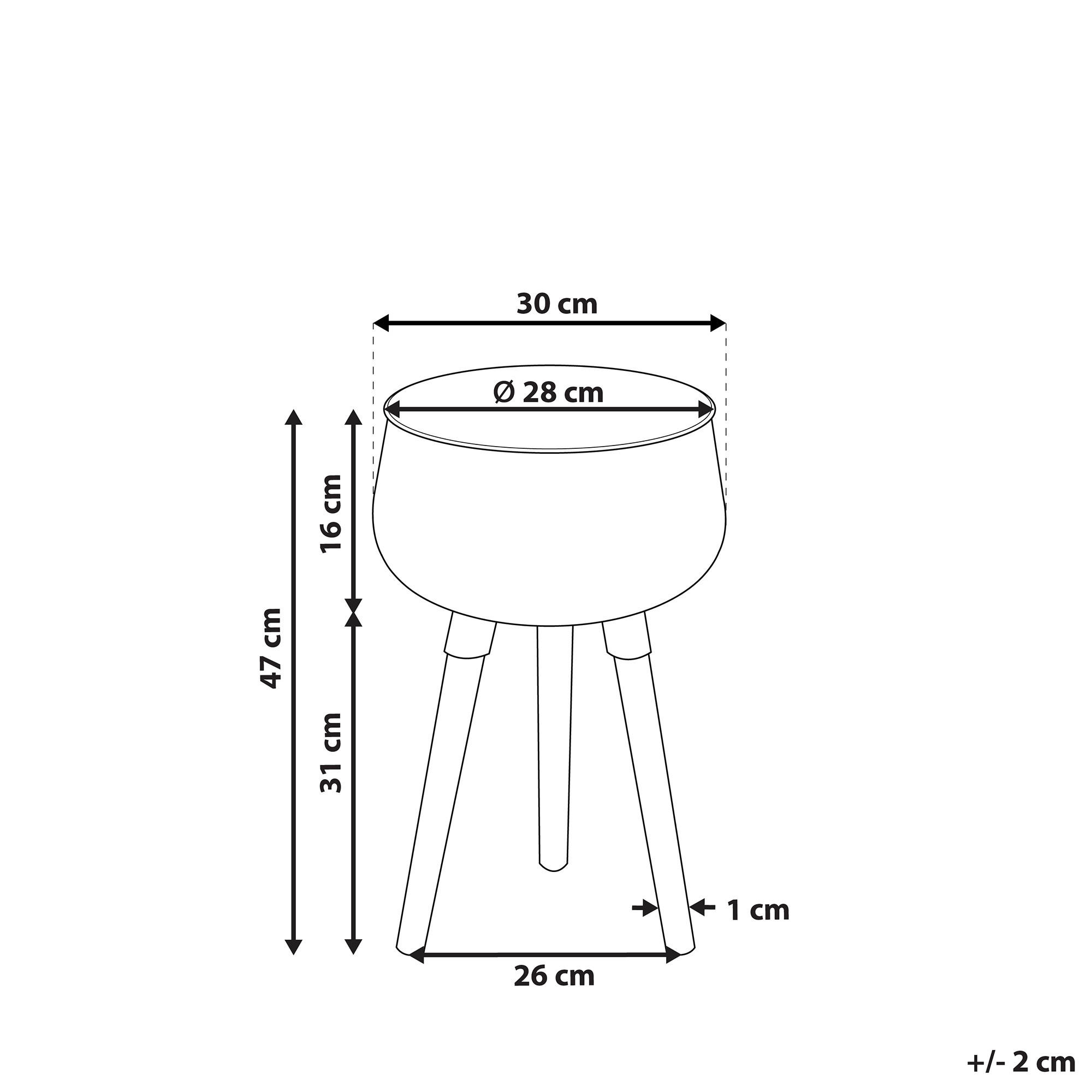 Thumbnail - Beliani Pflanzenständer, Schwarz, Hellbraun, Metall, 47 cm, Dekoration, Blumen & Zubehör, Übertöpfe
