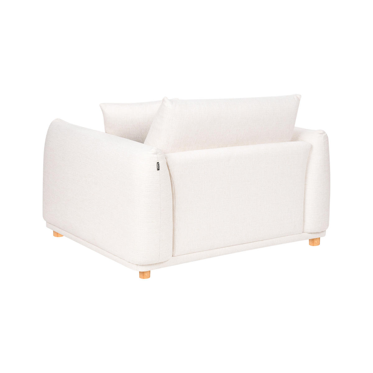 SESSEL Stoff Cremeweiß Jubek - Creme/Weiß, Textil (120/81/104cm) - Beliani