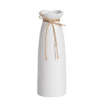 VASE 7 x 7 x 21 cm Keramik - Weiß, Keramik (7cm) - LIBRATON
