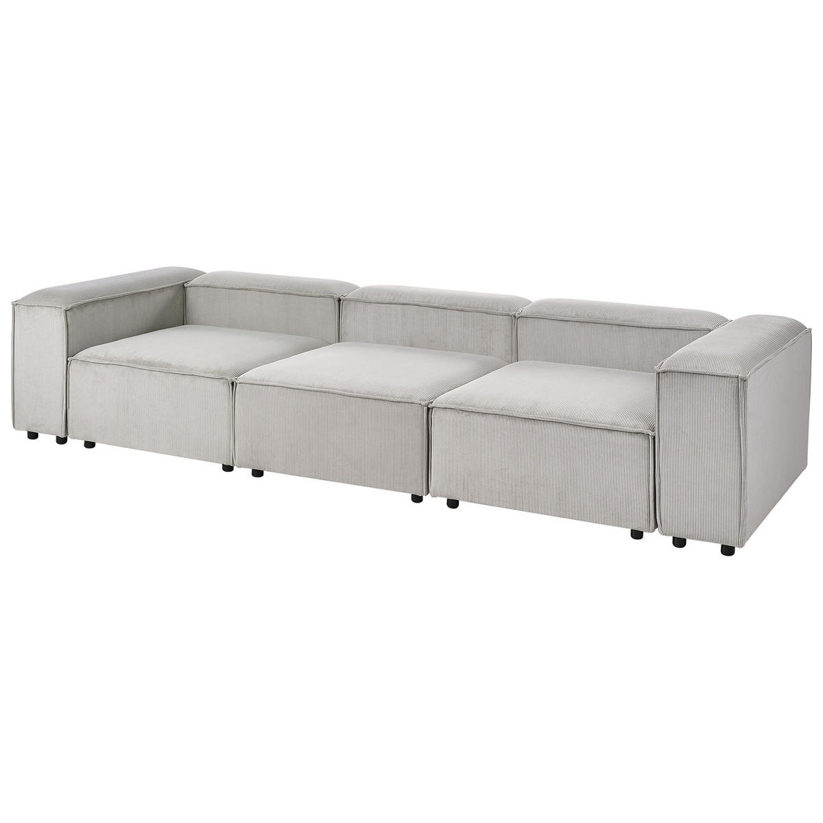 3-SITZER-MODULSOFA Cord Taupe Ardal - Taupe, Textil (328/68/120cm) - Beliani