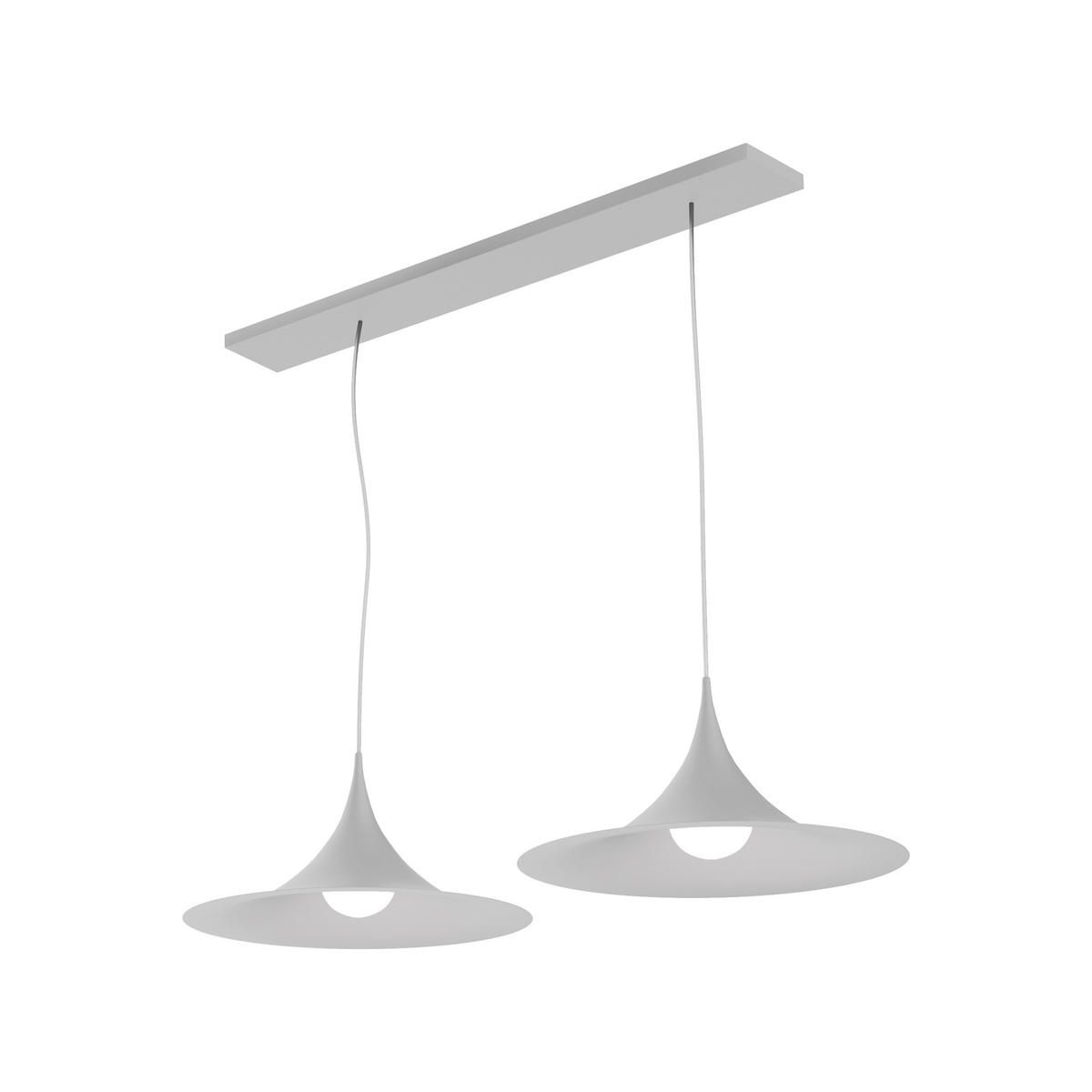 HÄNGELEUCHTE Louie X2 - Weiß, Metall (33/70/16cm) - Lumicom