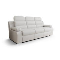 SCHLAFSOFA AMBER, mit Schlaffunktion und Bettkasten, Farbe: Weiß, Kunstleder - Weiß, Textil (238/103/96cm) - O-Sofa