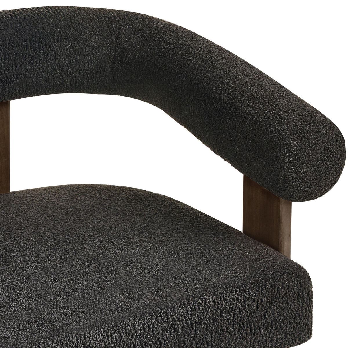 2-SITZER-SOFA Bouclé Schwarz/Dunkelbraun Ilbro - Schwarz, Textil (138/76/68cm) - Beliani