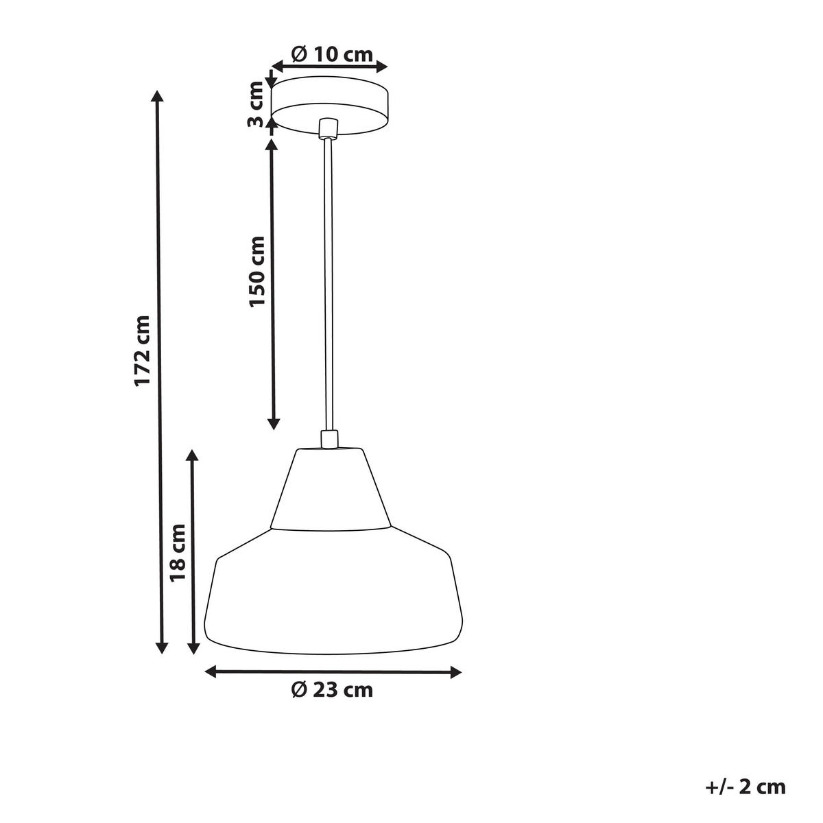 HÄNGELEUCHTE Talparo 23/23/172 cm - Goldfarben, Glas (23/23/172cm) - Beliani