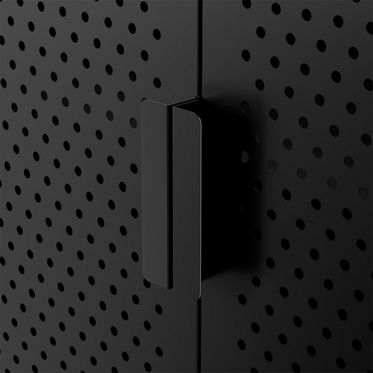 SIDEBOARD 100 cm, Schwarz - Schwarz, Metall (40/60/100cm) - Oviala