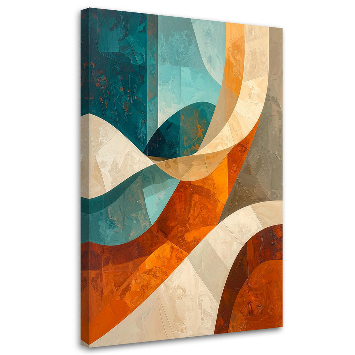 LEINWANDBILD 3D und geometrisch 70x100cm - Multicolor, Textil (70/100cm) - Feeby