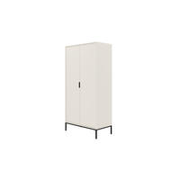 DREHTÜRENSCHRANK Austin - Schwarz/Weiß, Holzwerkstoff (55/205/100cm) - RAUMHIRSCH FURNITURE