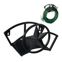 SCHLAUCHHALTER - Schwarz, Metall (30.5/20/18.5cm) - Relaxdays