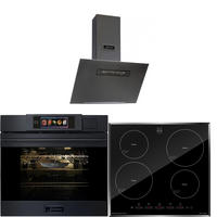 BACKOFEN-SET Multifunktions-Dampfbackofen mit Dampfreinigung 60 cm EH 6341 + Induktionskochfeld KCT 6105 FI + Dunstabzugshaube AT 6402 ECO - Grau, Metall (59.4/59.4/57.5cm) - Kaiser Küchengeräte