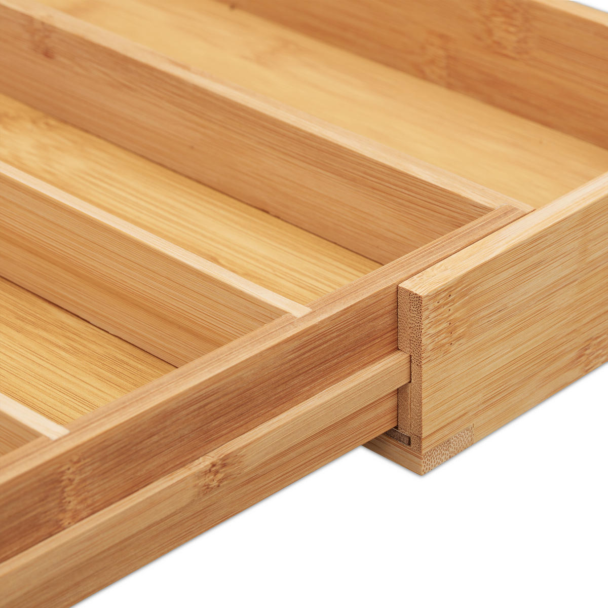 BESTECKKASTEN - Hellbraun, Holz/Holzwerkstoff (52/5/43cm) - Relaxdays