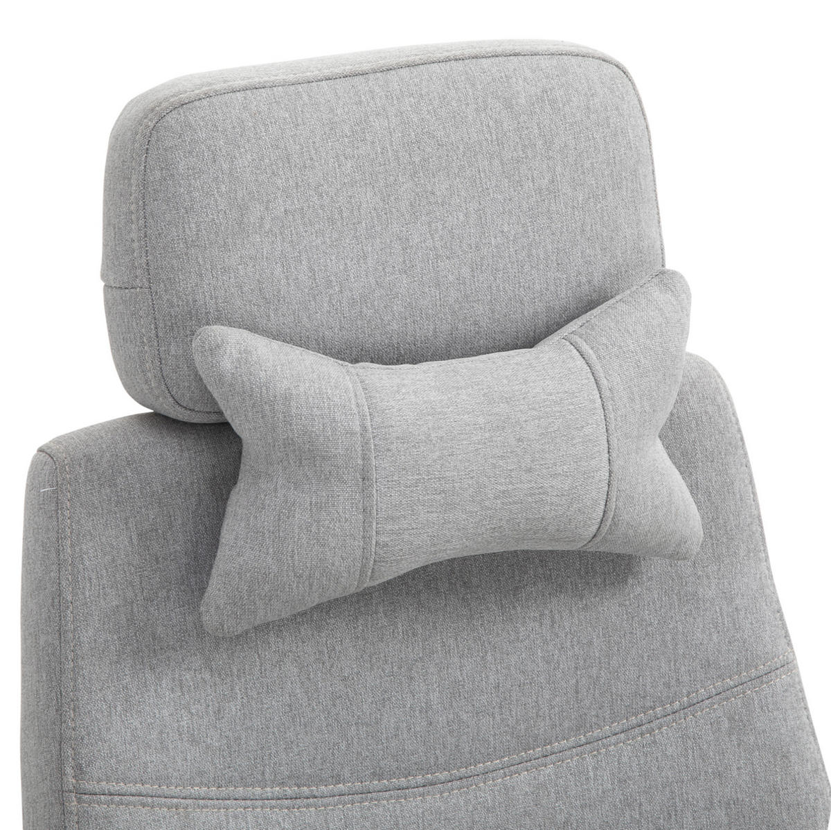 BÜROSTUHL in Grau 68x62x117 cm mit Fußstütze und verstellbarer Rückenlehne - Grau, Textil (62/117/68cm) - IVMEU
