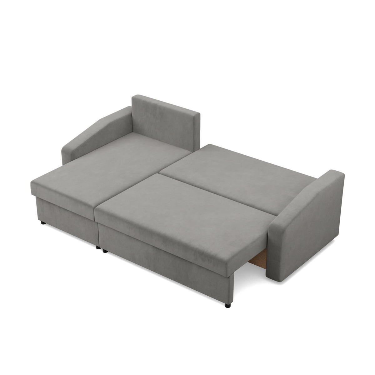 ECKSOFA MIT SCHLAFFUNKTION NEO, Hellgrau - Grau, Textil (231/140cm) - Mebligo