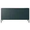 SIDEBOARD Bemmi Dunkelgrün mit Metallbeinen 150 cm - Dunkelgrün/Schwarz, Holzwerkstoff/Metall (150/77/35cm) - Selsey