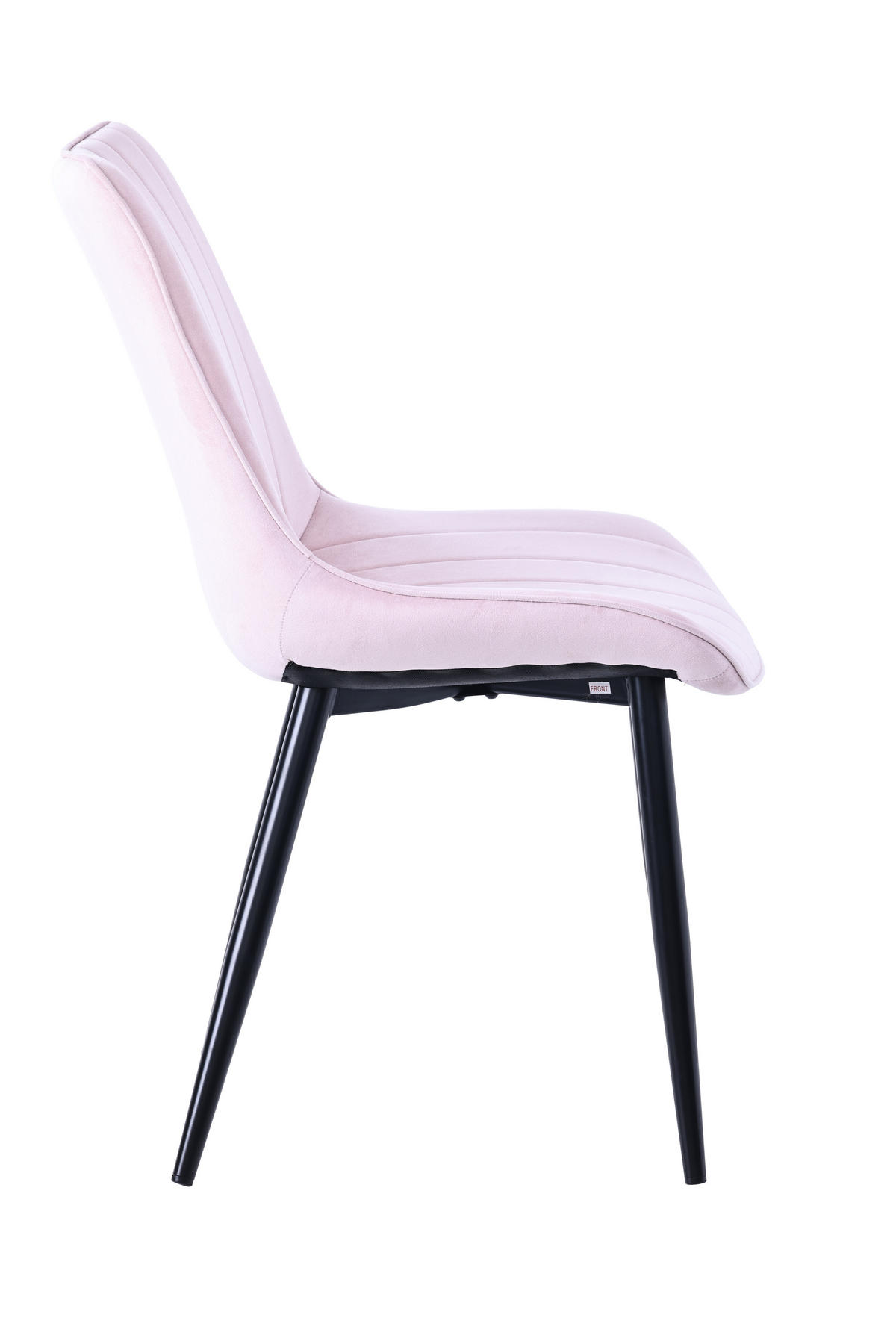 STUHL-SET 2 Stück aus Samt in Modernem Stil-YZ1 - Pink, Textil/Metall (53/88/62.5cm) - HOMAVO