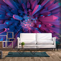 SELBSTKLEBENDE FOTOTAPETE Lila 98/70 cm - Blau/Lila, Kunststoff/Textil (98/1cm) - KUNSTLOFT