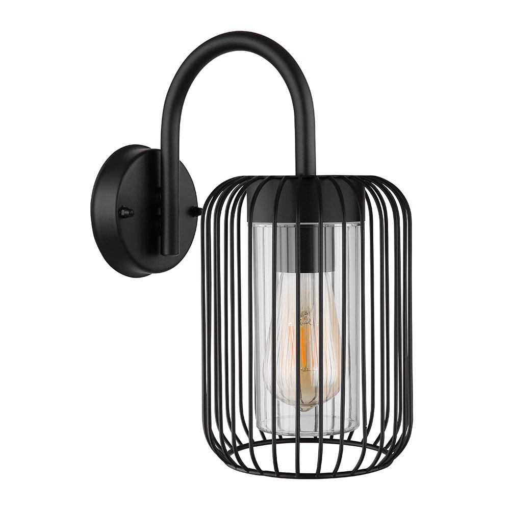 LED AUSSENLEUCHTE NINA Schwarz Edelstahl - Schwarz, Metall (16/16/32.5cm) - Globo Lighting