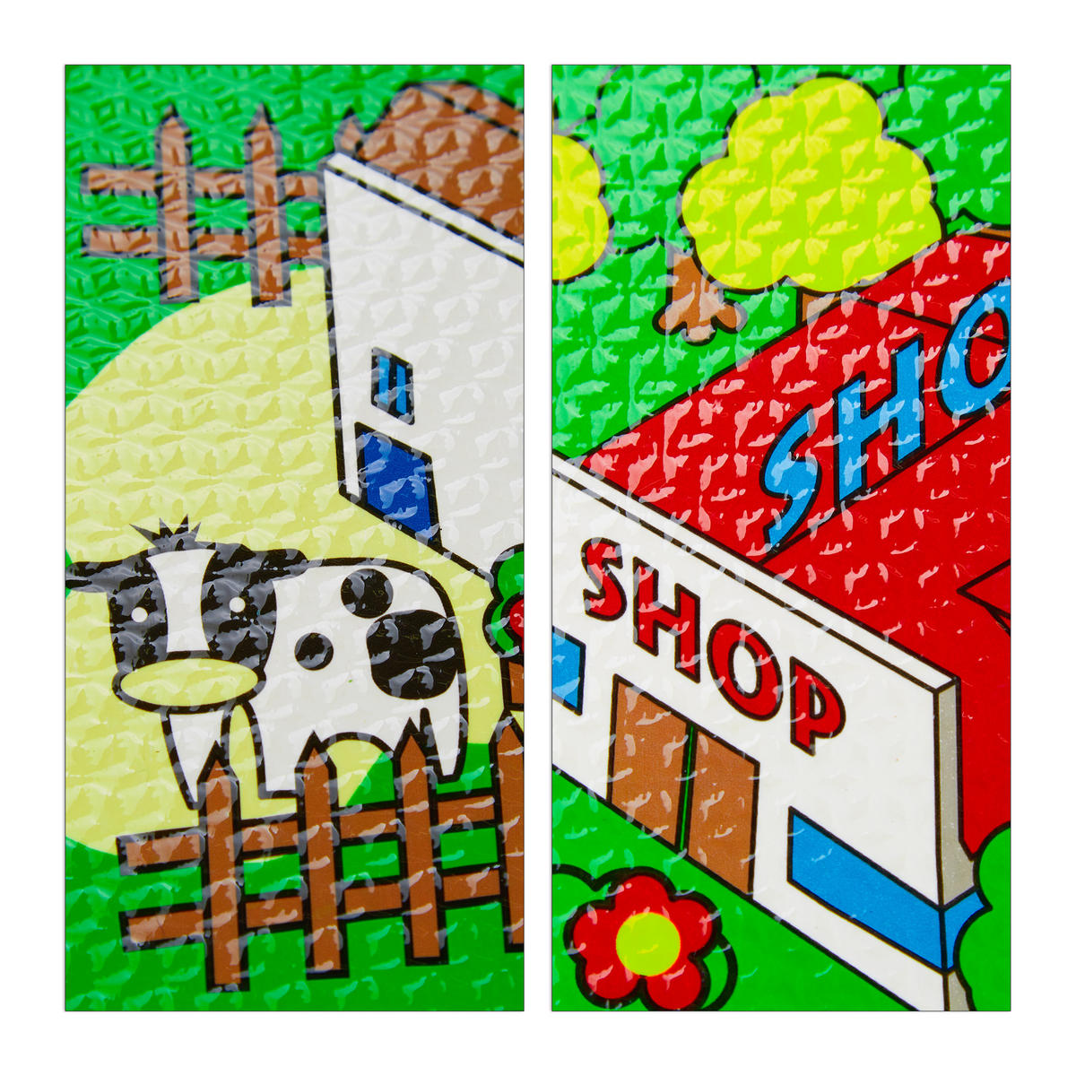 PUZZLEMATTE Straße - Grün, Kunststoff (31/31cm) - Relaxdays