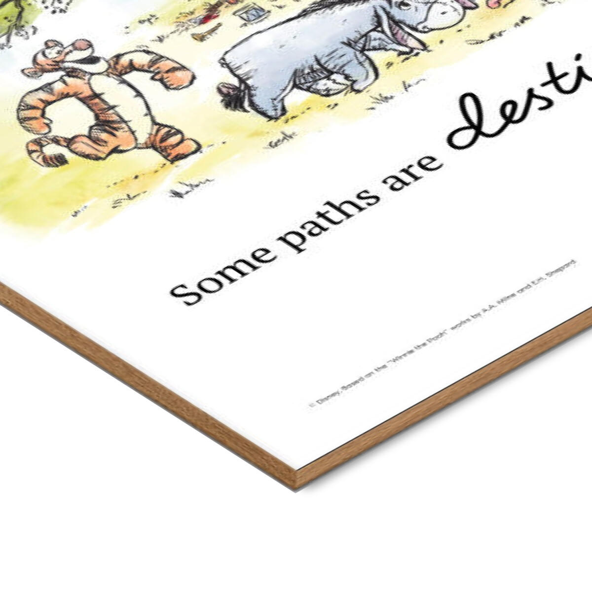 POSTER mit Rahmen Disney - Winnie the Pooh - Tree Gathering Print - Eichefarben/Multicolor, Holz/Papier (70/100cm) - Poster&Frame