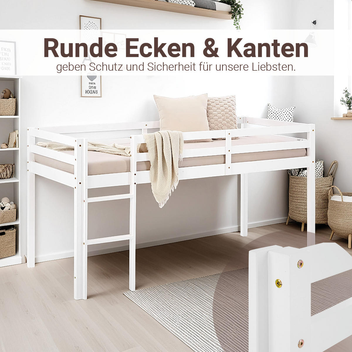 HOCHBETT 90/200 cm Weiß - Weiß, Holz (90/200cm) - Homestyle4u