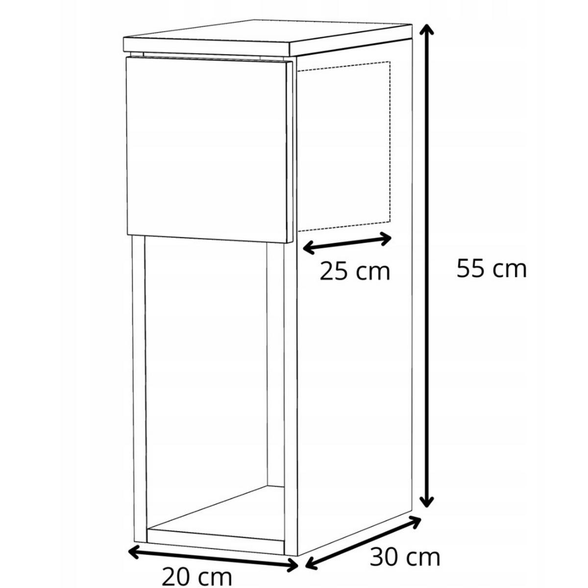 NACHTTISCH – EICHE WOTAN - Eiche Wotan, Holz (20/55/30cm) - Stiv Meble