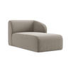 SOFAELEMENT Rechts Samt Stoff Grau - Taupe/Schwarz, Holzwerkstoff/Kunststoff (91/75/166cm) - Makamii