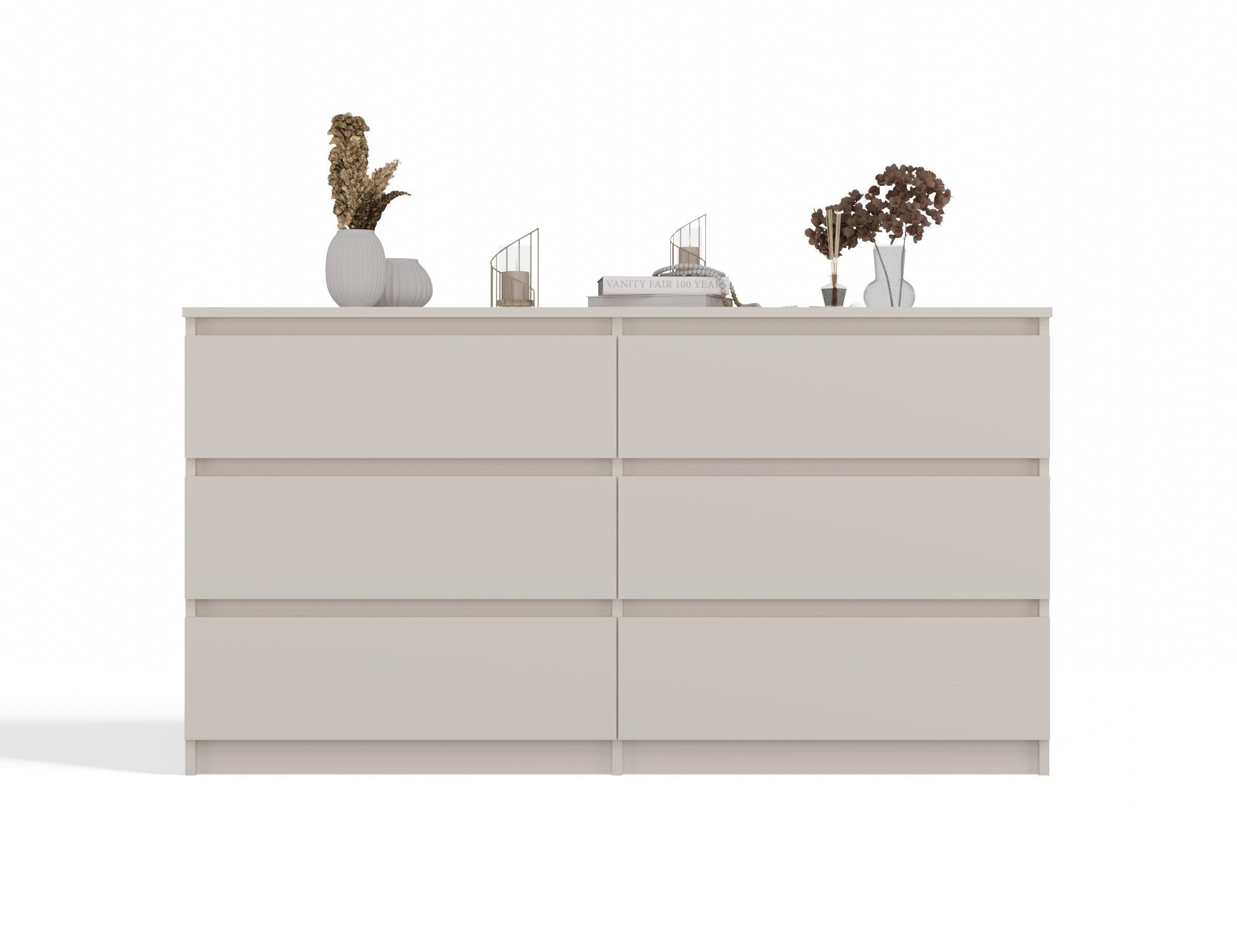 KOMMODE MALWA M6 140 - KASCHMIRBEIGE - Kaschmir, Holzwerkstoff (138/75/40cm) - CDF