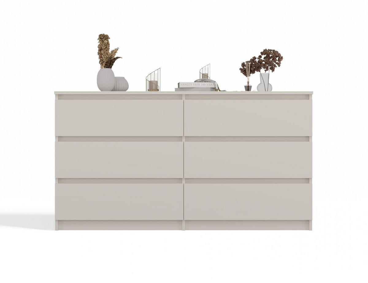 KOMMODE MALWA M6 140 - KASCHMIRBEIGE - Kaschmir, Holzwerkstoff (138/75/40cm) - CDF