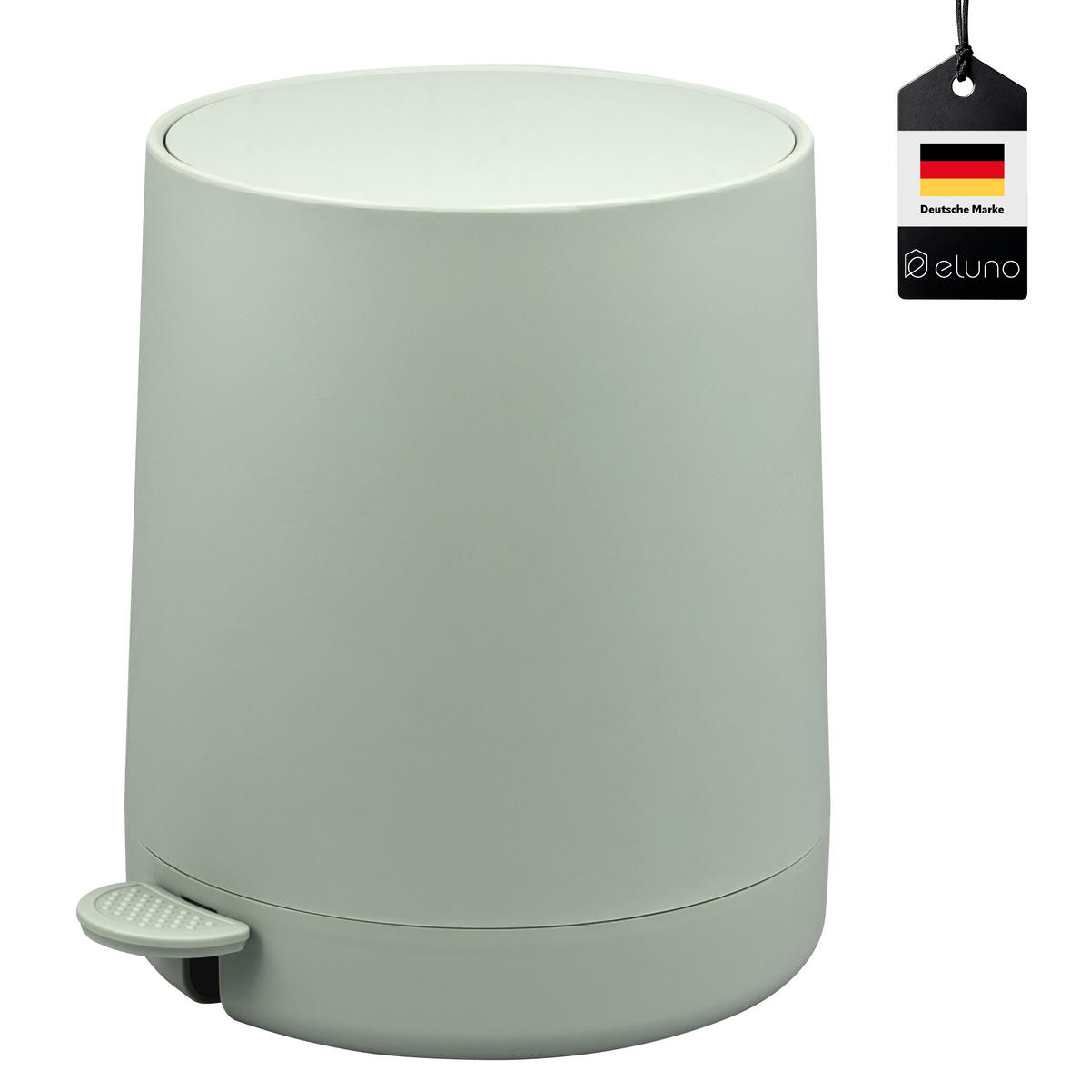 KOSMETIKEIMER TESERO, Kunststoff, salbei - Salbeigrün, Kunststoff (22.5/25.5/25cm) - eluno