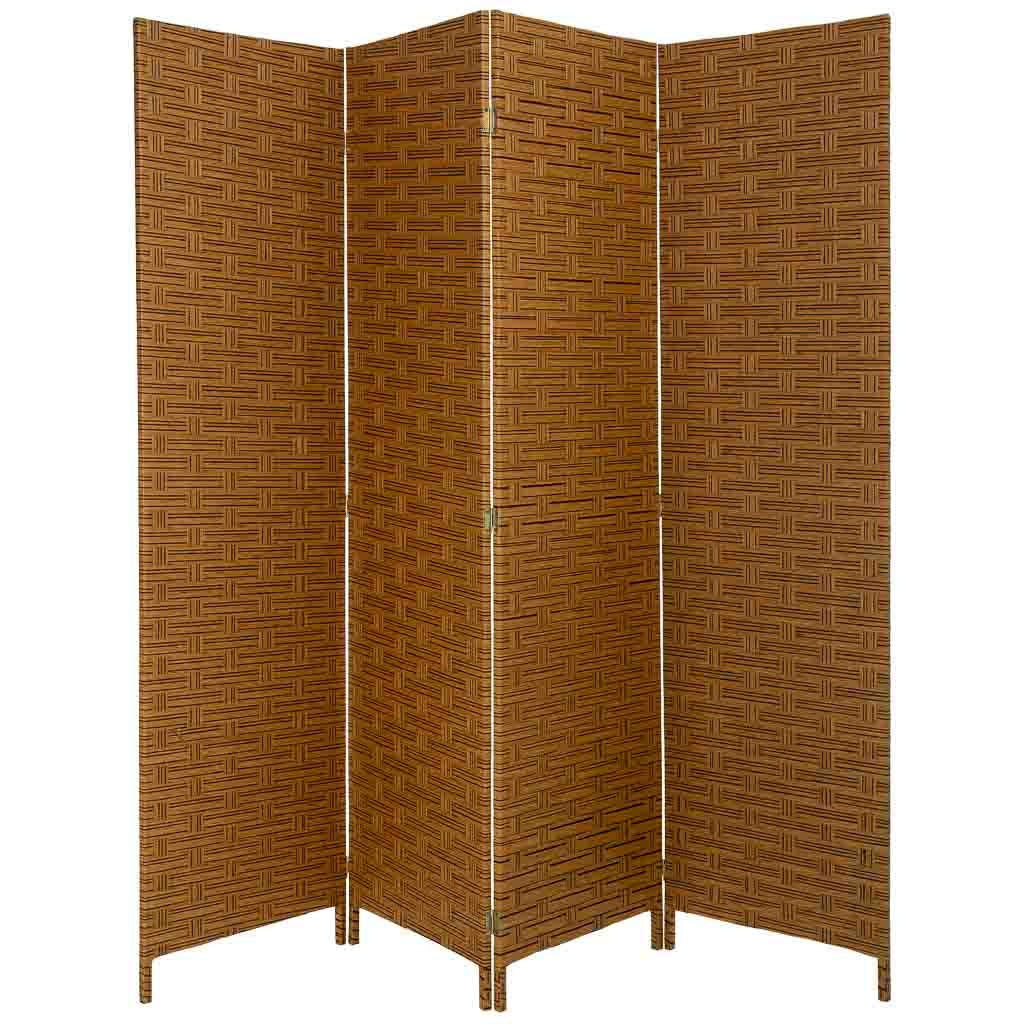 PARAVENT aus geflochtenem Papier mit 4 PANEELE, 3x180cm - Braun, Papier (200/180/3cm) - Wanderlust