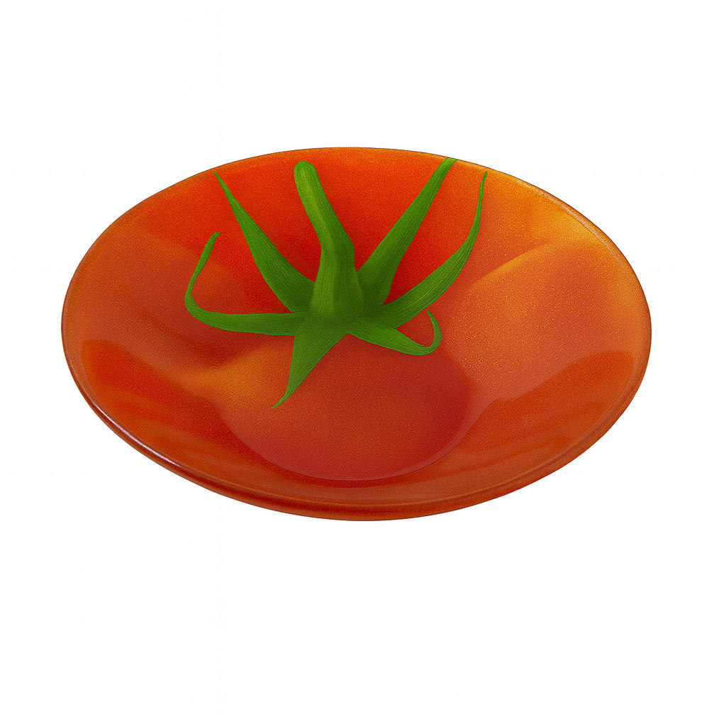 SERVIERPLATTE Aria Fresh Rot 25x25xh5 cm Glas - Rot, Glas (25/5/25cm) - Mondex