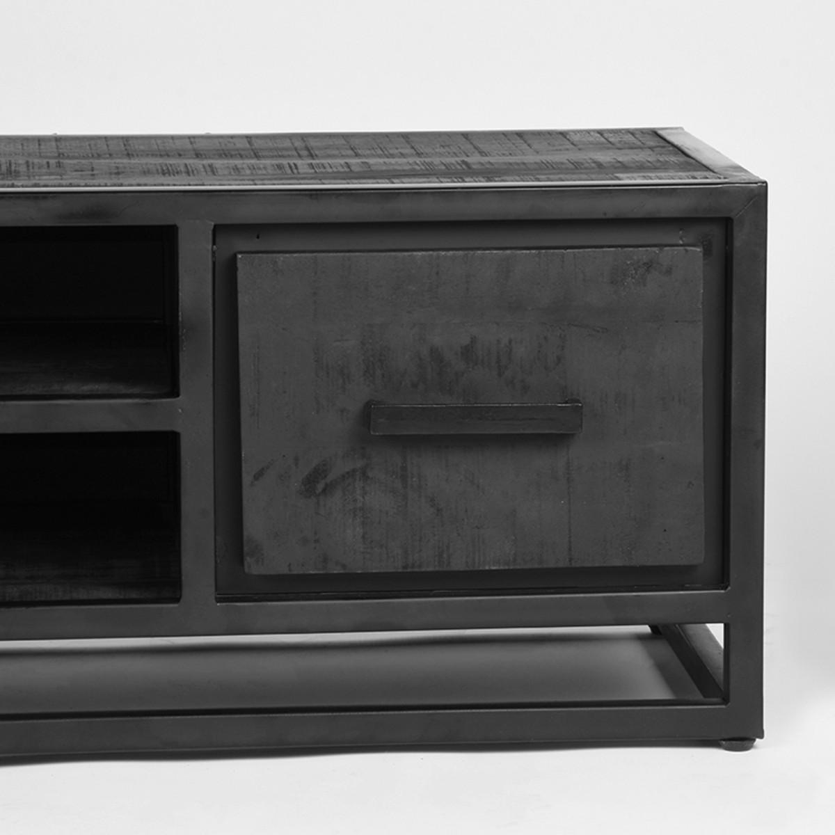 TV-MÖBEL Chili Schwarz 45/120/40 cm - Schwarz, Holz (120/40/45cm) - LABEL51