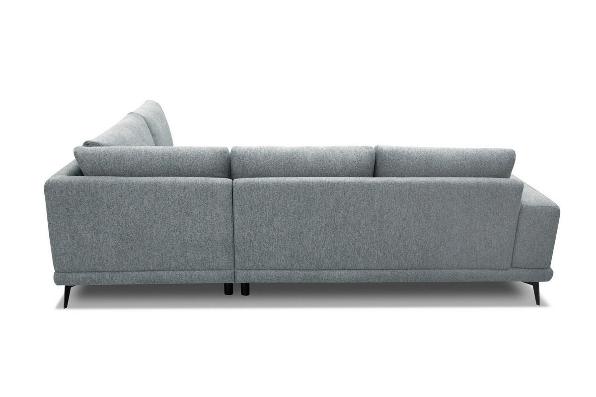 ECKSOFA MEDIOLANE 5-Sitzer, silberfarben - Silberfarben, Holzwerkstoff/Textil (282/219cm) - Courtois Laville