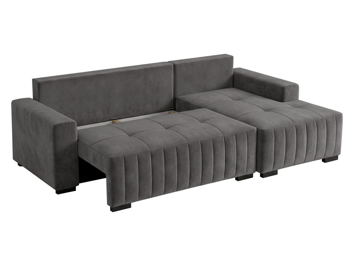 COLTAR Hugo, Dreapta - albastru/maro închis, material textil/lemn (140/240cm)