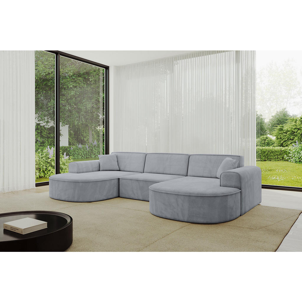 Thumbnail - Altdecor Wohnlandschaft, Grau, Textil, 4-Sitzer, 303x79x171 cm, Wohnzimmer, Sofas & Couches, Wohnlandschaften, Wohnlands...