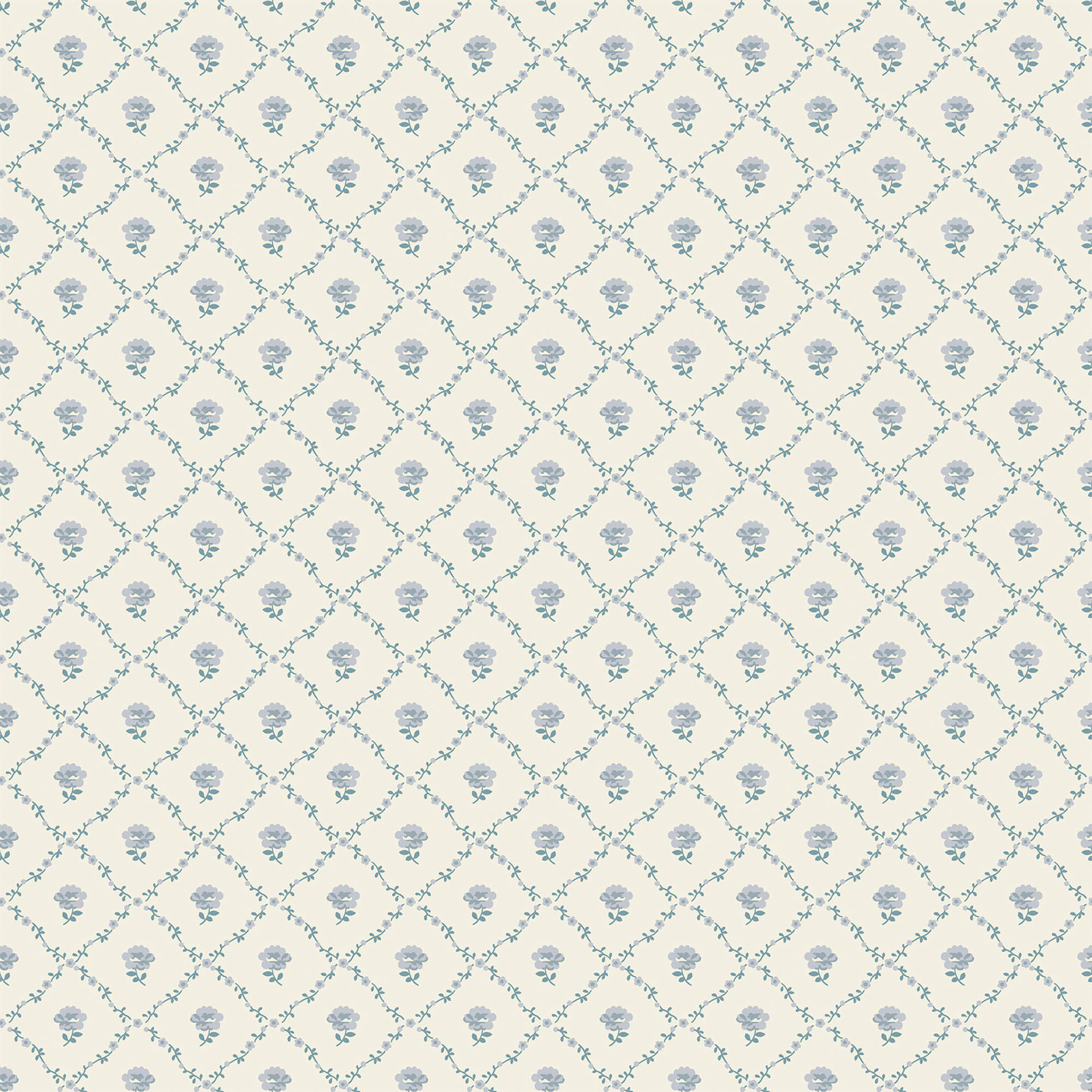 VLIESTAPETE Kate Pale Seaspray Blue - Hellblau, Papier/Kunststoff (52/52cm) - Graham & Brown