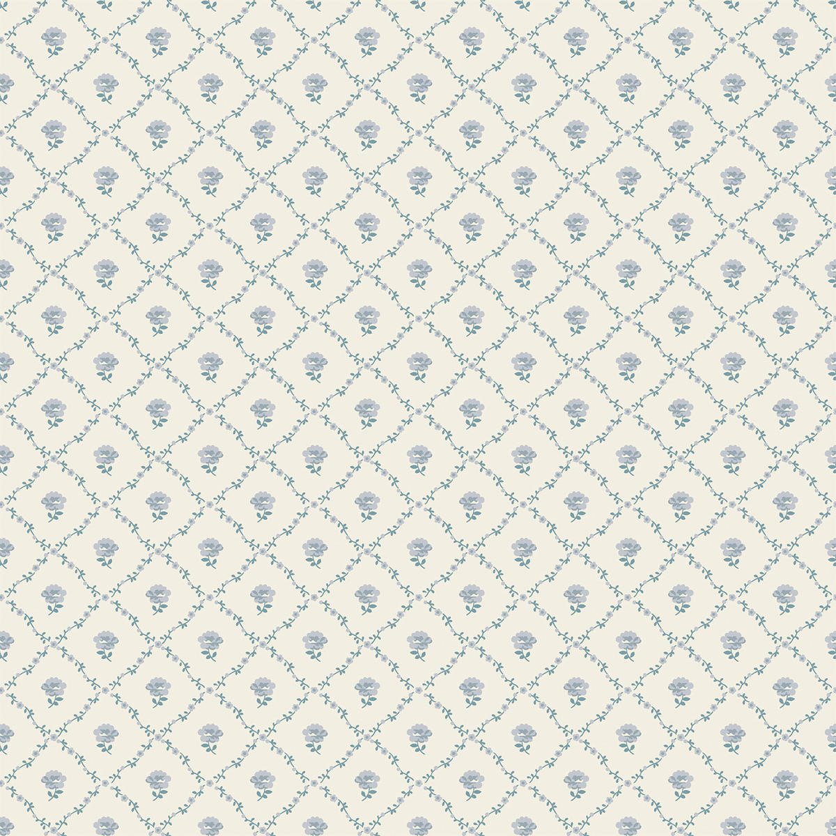 VLIESTAPETE Kate Pale Seaspray Blue - Hellblau, Papier/Kunststoff (1000/1000cm) - LAURA ASHLEY