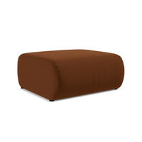 POUF Samt Stoff Orange - Terracotta/Schwarz, Kunststoff/Textil (94/40/89cm) - Makamii