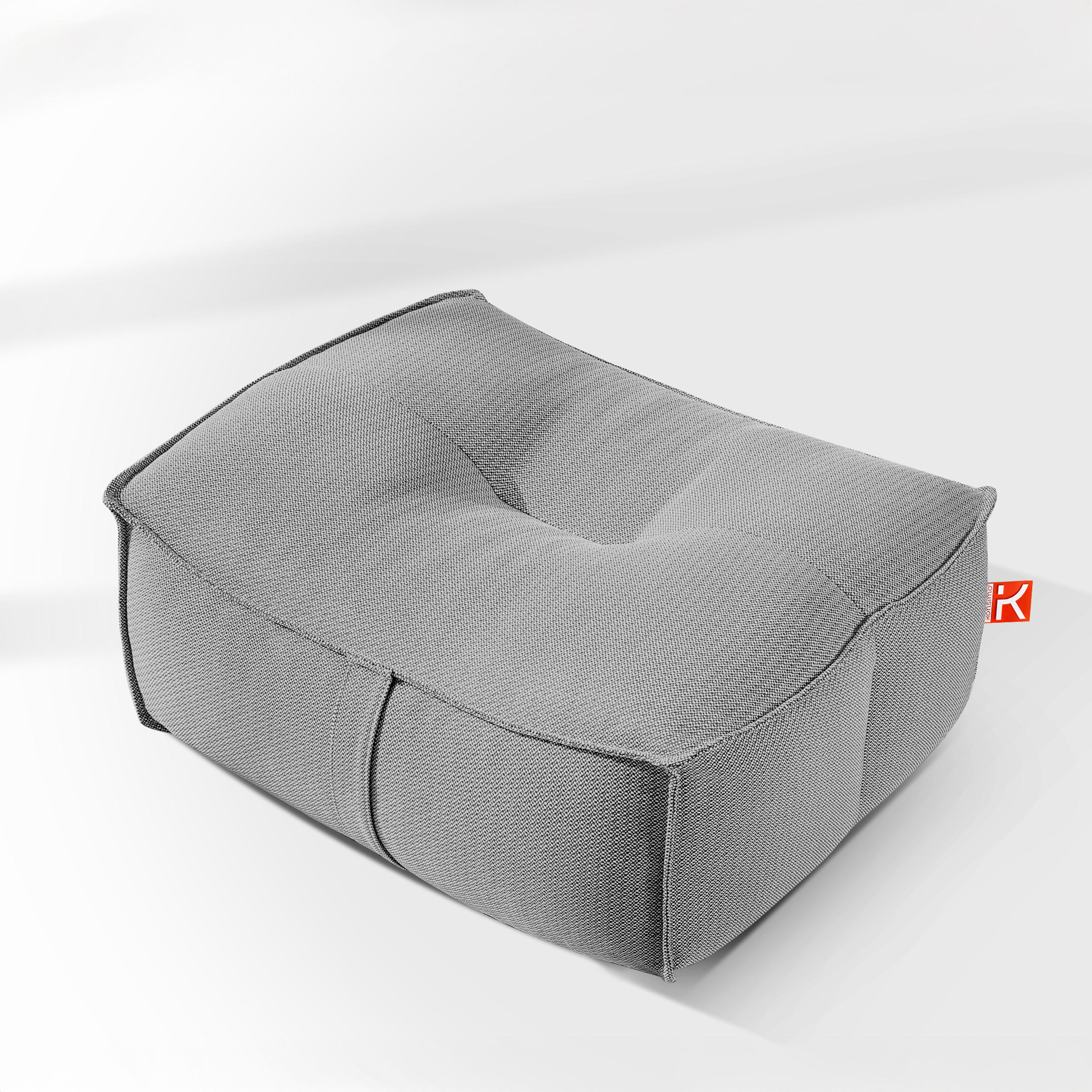Thumbnail - Konsimo® Gartenlounge-Hocker, Schwarz, Textil, 90x41x75 cm, Wohnzimmer, Hocker, Poufs
