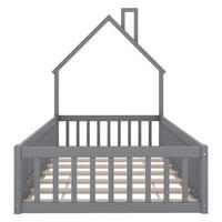 HAUSBETT Kiefernholz 90/200 cm Grau - Grau, Holz - Raumix