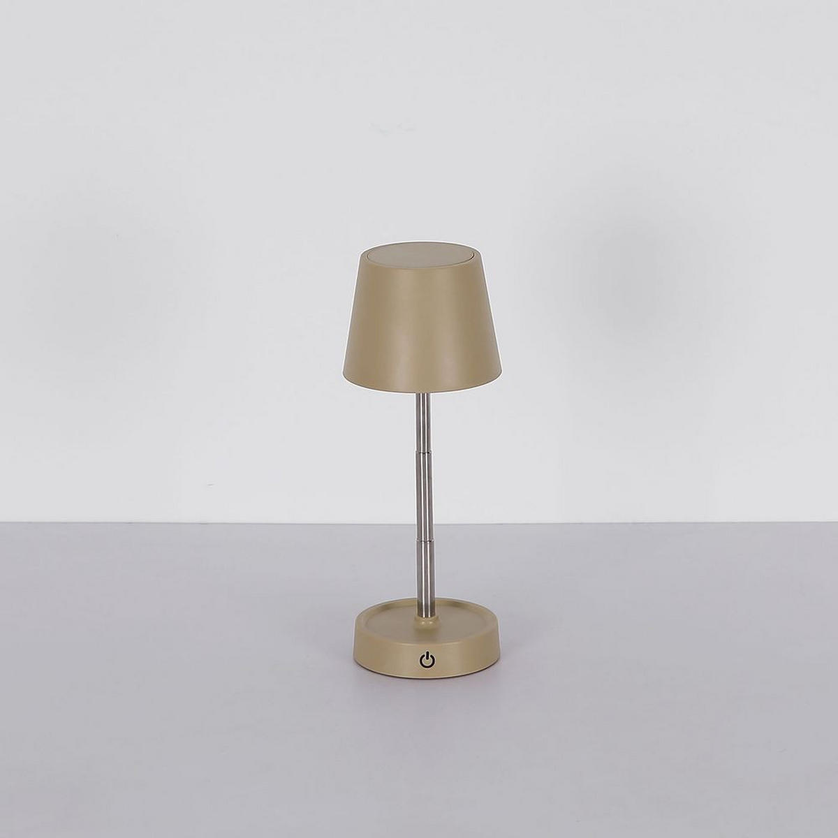 LED TISCHLEUCHTE CARLOS Sandfarben - Bernsteinfarben, Metall (10.6/10.6/28cm) - Globo Lighting