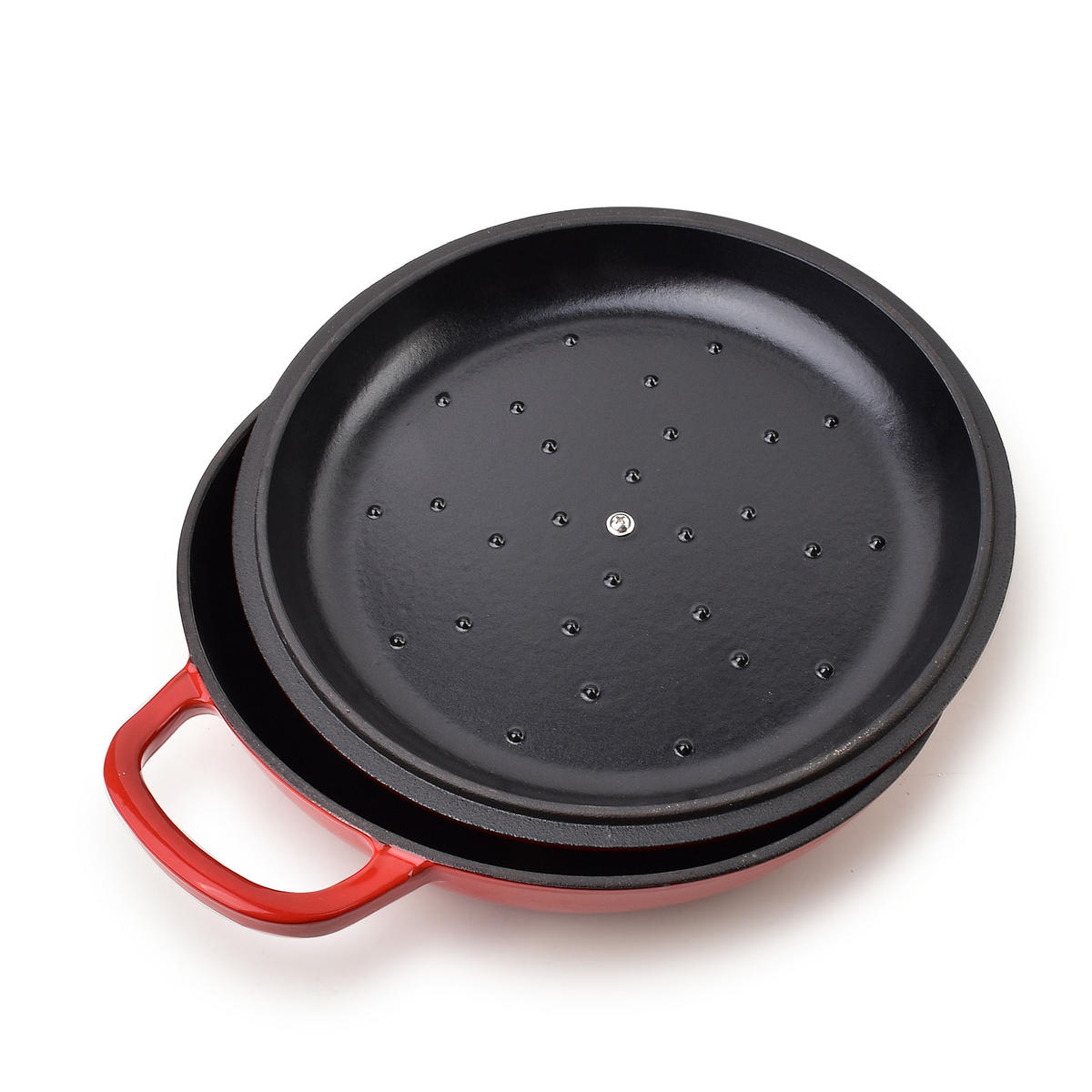 BRATPFANNE Rodeluxe Rot 26/26/11 cm Metall - Rot, Metall (26cm) - Mondex