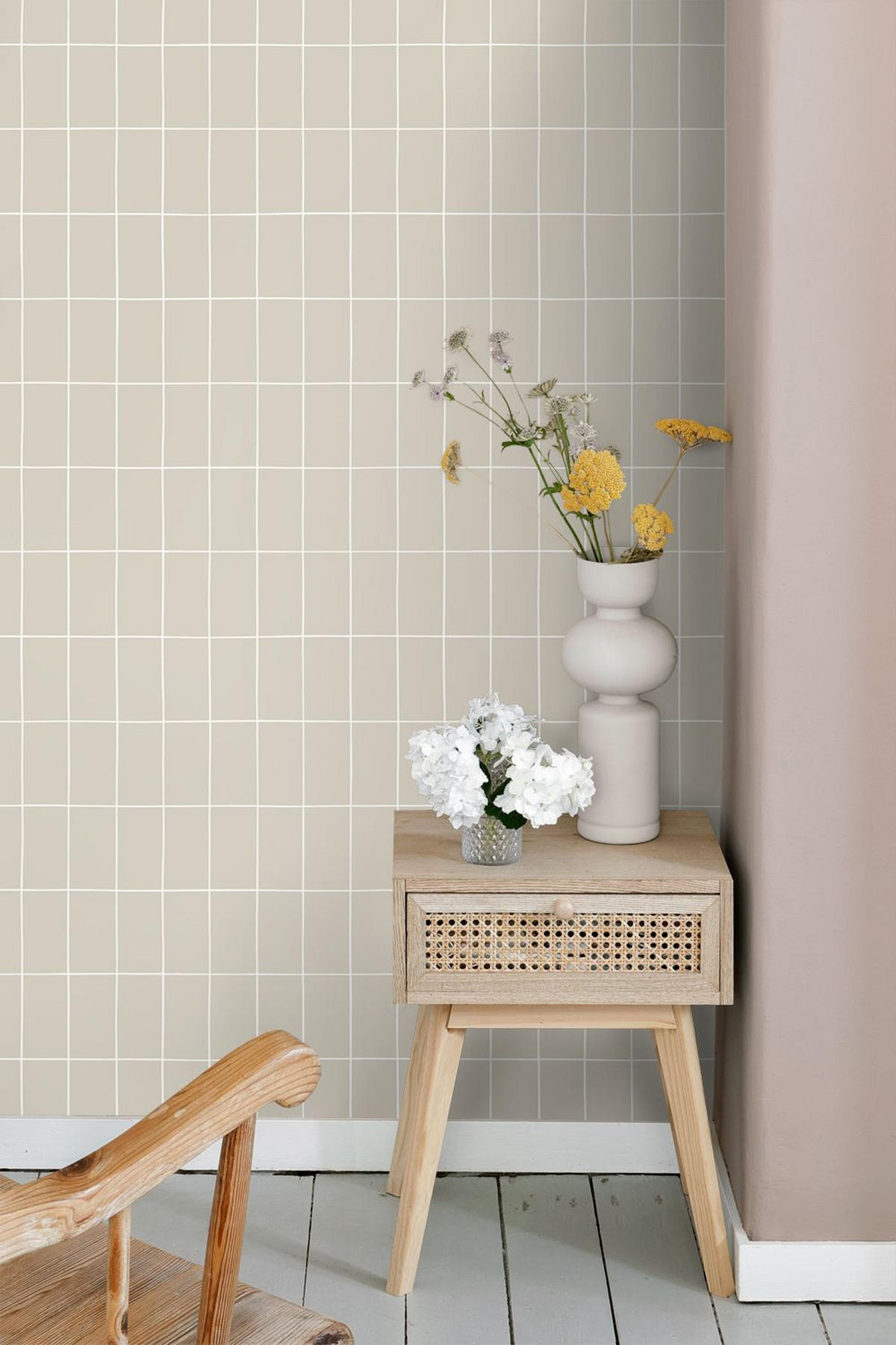 TAPETE kleine Fliesen 50 x 900 cm - Beige, Papier (50/900cm) - ESTAhome