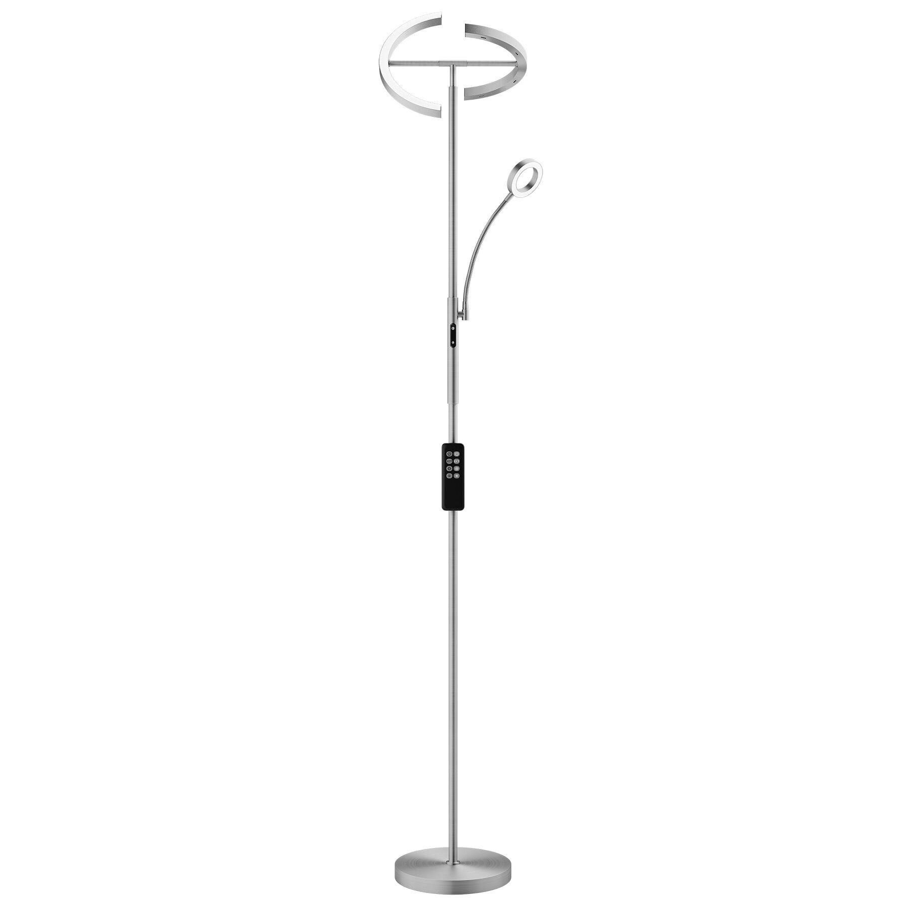 DECKENFLUTER Auralis,31,5 x 188 cm ,Nickel matt - Nickelfarben, Metall (31.5/31.5/188cm) - tectake