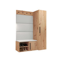 GARDEROBEN-SET Medi II - Schwarz/Weiß, Holzwerkstoff/Kunststoff (40/191/50cm) - MIRJAN24